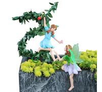 Juego de Figuras de - lumnous Flower Collecting Statues, Mini Resin Fairy Ornaments, Collectible Landscaping Accessories | Weather Resistant Finish with Handcrafted Details for Garden Porch