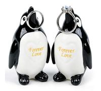 Juego de figuras de pingüino para pareja, regalo romántico para novio, novia, marido, esposa, novia para ser, regalos de despedida de soltera, aniversario de pingüino para siempre, boda, San Valentín