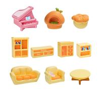 Juego de Figuras de Resina en Miniatura para sofá, gabinete, 10 Piezas, Figuras de Sala de Estar para Decoraciones de paisajes y Casas de muñecas, Juego de Decoraciones para Casas de muñecas