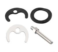 Juego de fijación de grifo de fregadero para montaje de grifo de lavabo monobloque con perno de 60 mm, junta de acero inoxidable de 50 mm y arandelas de doble diámetro