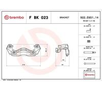Juego de soportes para pinza de freno BREMBO F BK 023