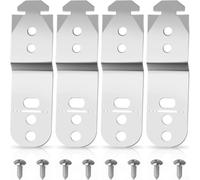 Juego de fijación frontal para lavavajillas 00619985, kit de montaje, soporte para puerta de cocina, pieza de repuesto resistente, color plateado, 8,8 x 2,5 cm (2 pares)