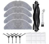 Juego de filtro de cepillo lateral principal y paño de fregona diseñado para aspiradoras robot Lubluelu B40 y B40 Plus