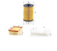 Juego de filtros AUDI, SEAT, SKODA, VW A3, ARTEON, ATECA, GOLF VII, KAROQ, I ST