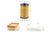 Juego de filtros AUDI, SEAT, SKODA, VW A3, ARTEON, ATECA, GOLF VII, KAROQ, I ST