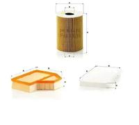 Juego de filtros BMW 5 E60, 5 E61, 6 E63, 6 E64, E60, E61 MANN FILTER