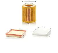 Juego de filtros BMW 5 F07, 6 F06, 6 F12, 6 F13, 7 F01 F02 F03 F04 MANN FILTER