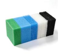 Juego de filtros compatibles para Juwel Compact/Bioflow 3.0 M: algodón filtrante acuario con 2 esponjas azules (finas), 1 esponja azul (gruesa), 1 esponja verde, 2 esponjas de carbón activado, 5