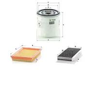 Juego de filtros con carbón activo FORD, MAZDA 121 III, FIESTA IV MANN FILTER