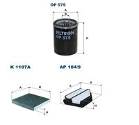 Juego de filtros con carbón activo HONDA CIVIC VIII filtroON