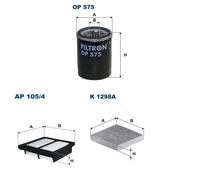 FILTRON OP 575 Filtro de aceite - para AUTOMÓVILES + VEHÍCULOS DE TRANSPORTE