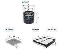 Filtron Filtro de aceite para SUZUKI: Vitara & HYUNDAI: Tucson, ix35, Terracan, Santa FÃ©, i30, Matrix, Getz, Kona, Sonata, Accent, CoupÃ© (Ref: OP 617)