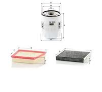 Juego de filtros con carbón activo JAGUAR, LAND ROVER F-PACE, RANGE ROVER SPORT