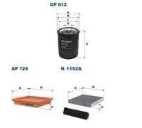 Juego de filtros con carbón activo NISSAN MICRA III, NOTE I filtroON