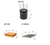 Filtron Filtro de aire cartucho filtrante AP 129 para OPEL OMEGA B