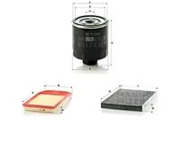 Juego de filtros con carbón activo SKODA, VW BORA, BORA 1, BORA Variant, GOLF 4