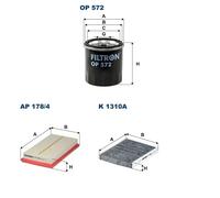 Juego de filtros con carbón activo TOYOTA C-HR, COROLLA Kombi (_E21_), COROLLA