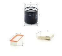 Juego de filtros DACIA DUSTER (HS_), DUSTER Furgon/SUV MANN FILTER