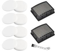 Juego de filtros de aspiradora, filtros de vacío reutilizables para DU2012, DU2015, serie K4010, aspiradora vertical sin bolsa, 2 filtros HEPA, 4 filtros de fieltro de espuma con cepillo de limpieza