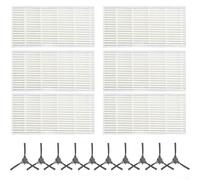 Juego de filtros de cepillo lateral compatible para robot aspirador Ropvacnic A1, cerdas de nailon y filtros de alta eficiencia, 6 filtros más 10 cepillos (B)