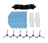 Juego de filtros de cepillos laterales de cepillo principal y paños de fregona diseñados para aspiradora Tefal For Xplorer Serie 75 S+ RG8597W para una óptima eliminación de suciedad y polvo