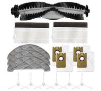 Juego de filtros de cepillos principales y laterales para aspiradora, juego de bolsas de polvo para TAMA H14 para modelos INNOS R7 LH90 para un rendimiento de limpieza profundo (A)