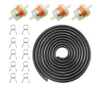 Juego de Filtros de Combustible, Filtro Gasolina para Ciclomotor, con Manguera de Gasolina, filtros, Abrazaderas de Manguera, para Motocicleta, Cortacésped, Ciclomotor Eléctrico y Coche