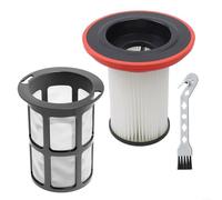 Juego de filtros de repuesto para aspiradora Bosch Unlimited Series 8 12023350 12023349 BCS para modelos BBS BKS BSS con cubierta de pantalla de filtro HEPA y kit de cepillo de limpieza (A)