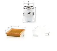 Juego de filtros FORD FIESTA V MANN FILTER