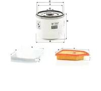 Juego de filtros FORD FIESTA VII, PUMA, TOURNEO COURIER V769 nadwozie (MPV)