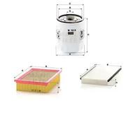 Juego de filtros FORD MAVERICK MANN FILTER