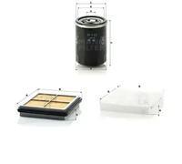 Juego de filtros HONDA CIVIC VI, CIVIC VI sedan (EJ, EK, SO) MANN FILTER