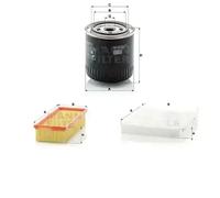 Juego de filtros HONDA, ROVER 400 II, CIVIC VI MANN FILTER