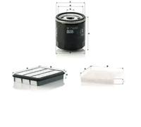 Juego de filtros LEXUS, TOYOTA GX I, LX II, TUNDRA MANN FILTER