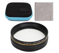 Juego de filtros macro de primer plano con bolsa (58 mm) - Vivitar +1 +2 +4 +10 - Mejora tu fotografía macro, instalación rápida para flores, insectos, joyas (55 mm)