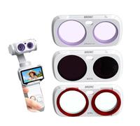 Juego de filtros magnéticos ND y CPL para Insta 360 Luna Ultra, Diffusion 1/4 y kit de filtro ajustable ND2-16-32 para lentes de cristal óptico, color blanco (CPL+ND16+Diffusion 1/4)