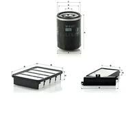 Juego de filtros MITSUBISHI GALANT VIII, GALANT VIII Kombi (EA_, EC_) MANN