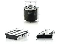 Juego de filtros MITSUBISHI GALANT VIII, GALANT VIII Kombi (EA_, EC_) MANN