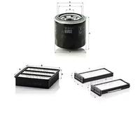 Juego de filtros MITSUBISHI LANCER VI, LANCER VII MANN FILTER