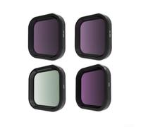 Juego de filtros ND para Hero 13, 12, 11, 10, 9, negro, kit de lentes de densidad neutra CPL con vidrio óptico para fotografía subacuática y accesorio de buceo, 4 x 4 cm (4 en 1)