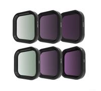 Juego de filtros ND para Hero 13, 12, 11, 10, 9, negro, kit de lentes de densidad neutra CPL con vidrio óptico para fotografía subacuática y accesorio de buceo, 4 x 4 cm (6 en 1)