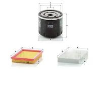 Juego de filtros NISSAN JUKE MANN FILTER