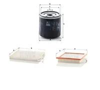 Juego de filtros NISSAN NOTE II MANN FILTER