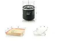 Juego de filtros NISSAN PATHFINDER III MANN FILTER