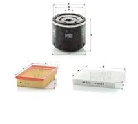 Juego de filtros NISSAN PRIMERA Kombi (WP12), PRIMERA P12 MANN FILTER