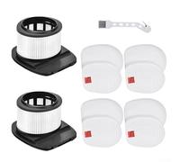 Juego de filtros para aspiradora inalámbrica Shark IC300 IZ251UK IZ201UK IZ202SM Stratos con 2 elementos de filtro, 4 filtros de algodón blanco y cepillo de limpieza