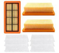 Juego de filtros para Kärcher AD4, AD4 Premium Aspirador de cenizas y aspiradora en seco - 3 filtros de pliegue plano KFI 7420 (6.415-953.0) + 6 filtros de escape KFI 7520 (2.863-262.0)