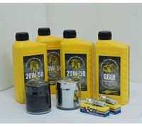 Juego de filtros para mantenimiento. Aceite mineral 20W50. Aceite de transmisión primaria. Cambio 2 bujías de encendido. Filtro negro o cromado para Harley Davidson Sportster XL 883 1200 Iron 883 Nightster Roadster Custom Forty Eight 48 Seventy Two 72 Super Low 883N 883I 883C 883R 1200R 1200N 1200I 1200X