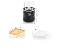 Juego de filtros RENAULT GRAND SCENIC III, SCENIC III MANN FILTER