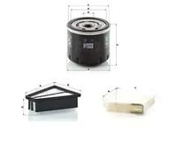 Juego de filtros RENAULT TWINGO II, TWINGO II Furgon/hatchback (CNO_) MANN